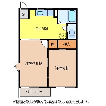 村井駅 徒歩5分 2階の物件間取画像